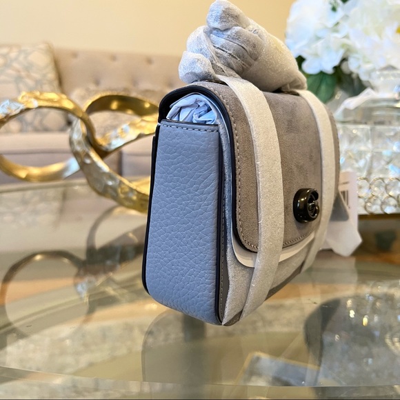 Coach Madison Shoulder Bag 16 Crossbody Bag Pewter/Granite - Picture 11 of 13